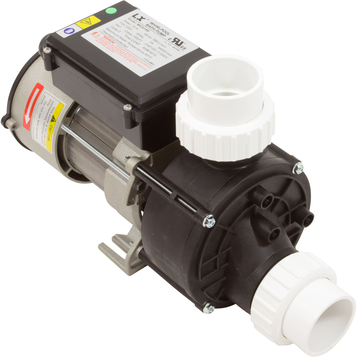 Pump, Bath, LX WCH, 7.0A, 115v, 1.5", w/Air Switch : WCH100 - Lingxiao (LX) Pump - WCH100 - PartsForSpas.com