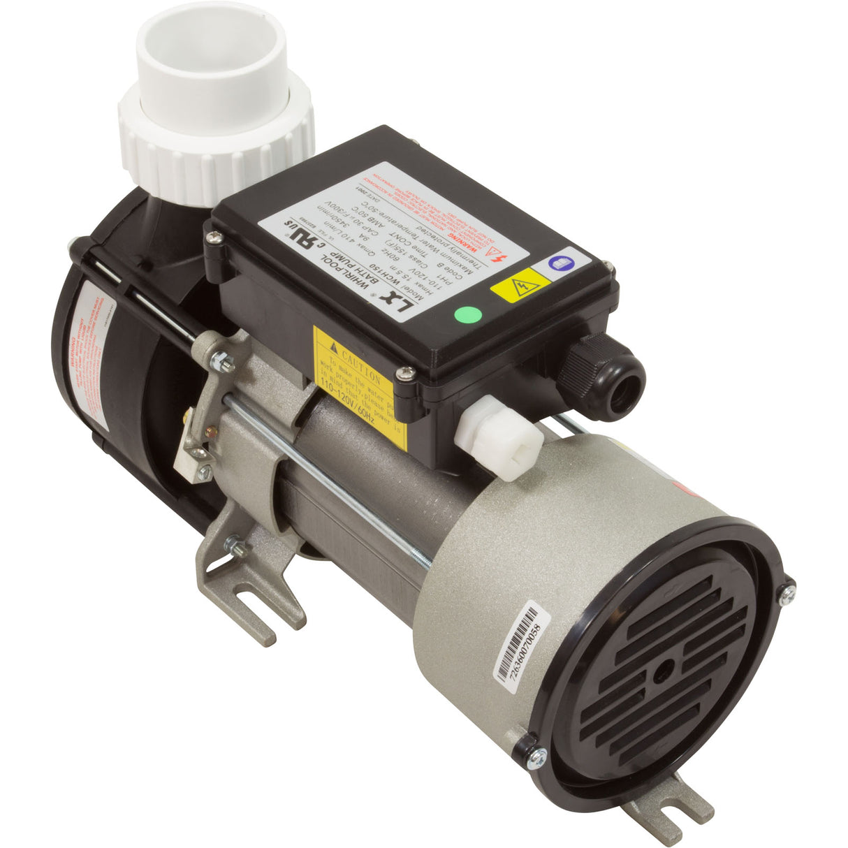 Pump, Bath, LX WCH, 9.0A, 115v, 1.5", w/Air Switch : WCH150 - Lingxiao (LX) Pump - WCH150 - PartsForSpas.com