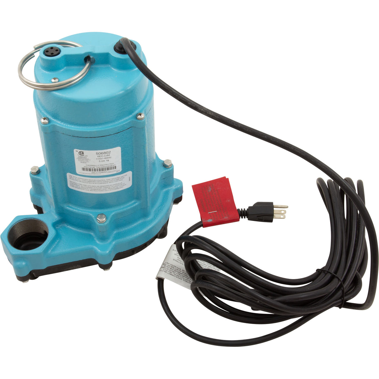 Pump, Sump, Little Giant 6EC-CIM, 115v, Plastic Base, 20ft Cord : 506802 - Little Giant / Franklin - 0010121148994 - PartsForSpas.com