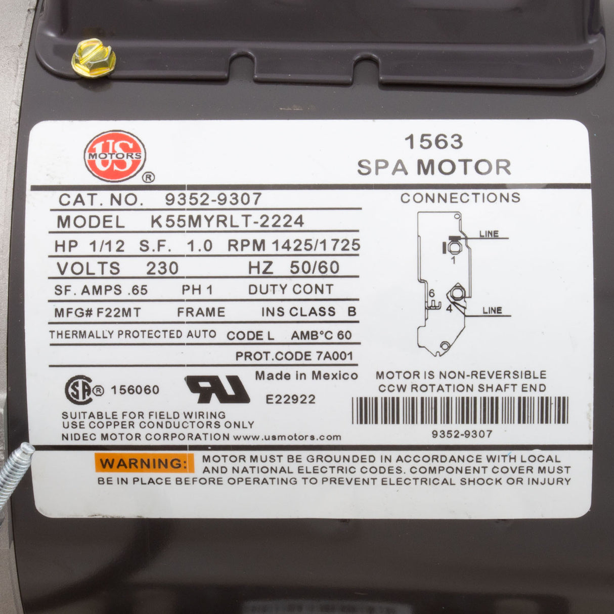 Pump, Cir, Gecko AquaFlo CMXP, 1/12 OP HP, 230v 1-Spd, 0.6A, 48Fr : 06093000-2000