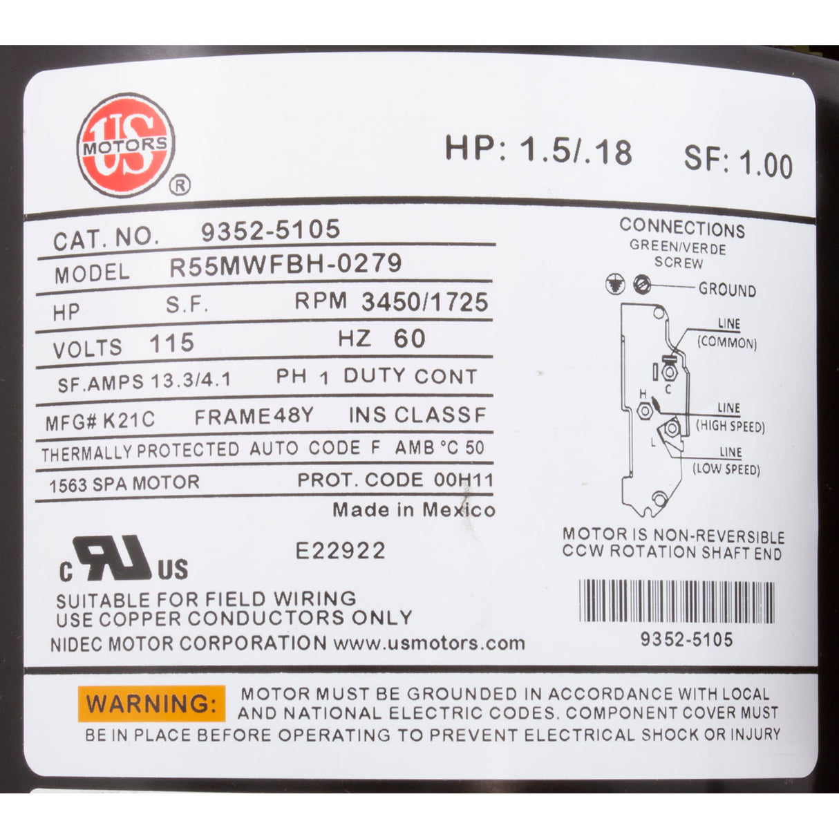 Pump, Aqua Flo XP2, 1.5hp, 115v, 2-Spd, 48fr, 2", OEM : 06115000-1040 - Aquaflo/Gecko - 06115000-1040 - PartsForSpas.com