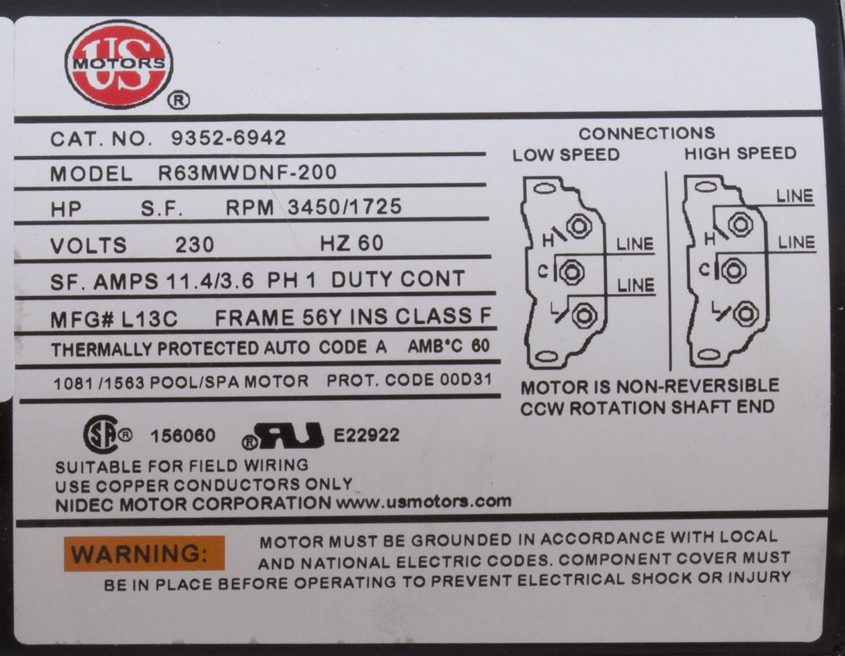Pump, Aqua Flo XP3, 2.5hp, 230v, 2-Spd, 56fr, 2-1/2", OEM, Refurb : 08326000-2041 - Aquaflo/Gecko - 08326000-2041 - PartsForSpas.com