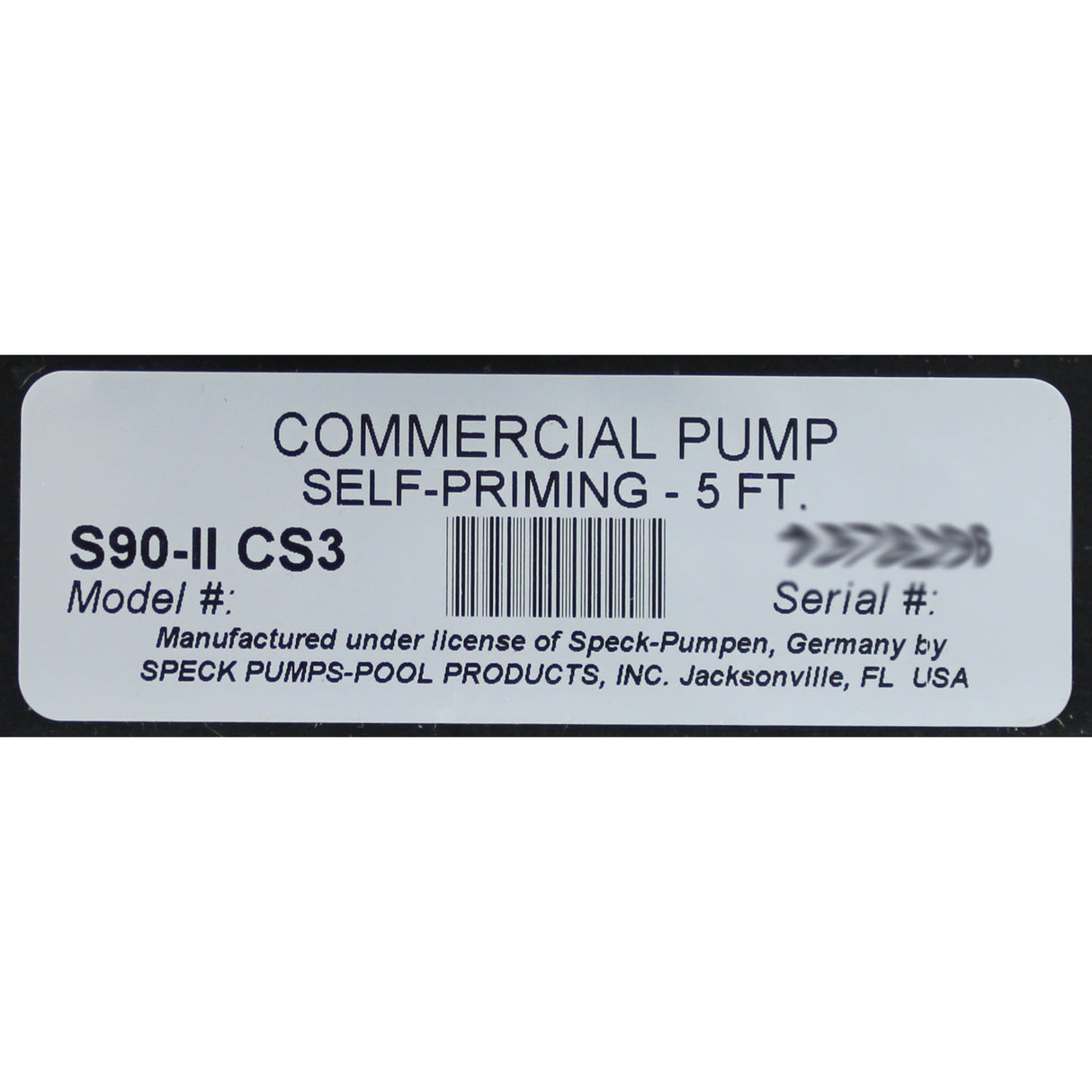 Pump, Speck S90-II, 0.75hp, 208-230/460v, 1-Spd, 3 Phase, Full : IG123-1075F-000 - Speck Pumps - IG123-1075F-000 - PartsForSpas.com