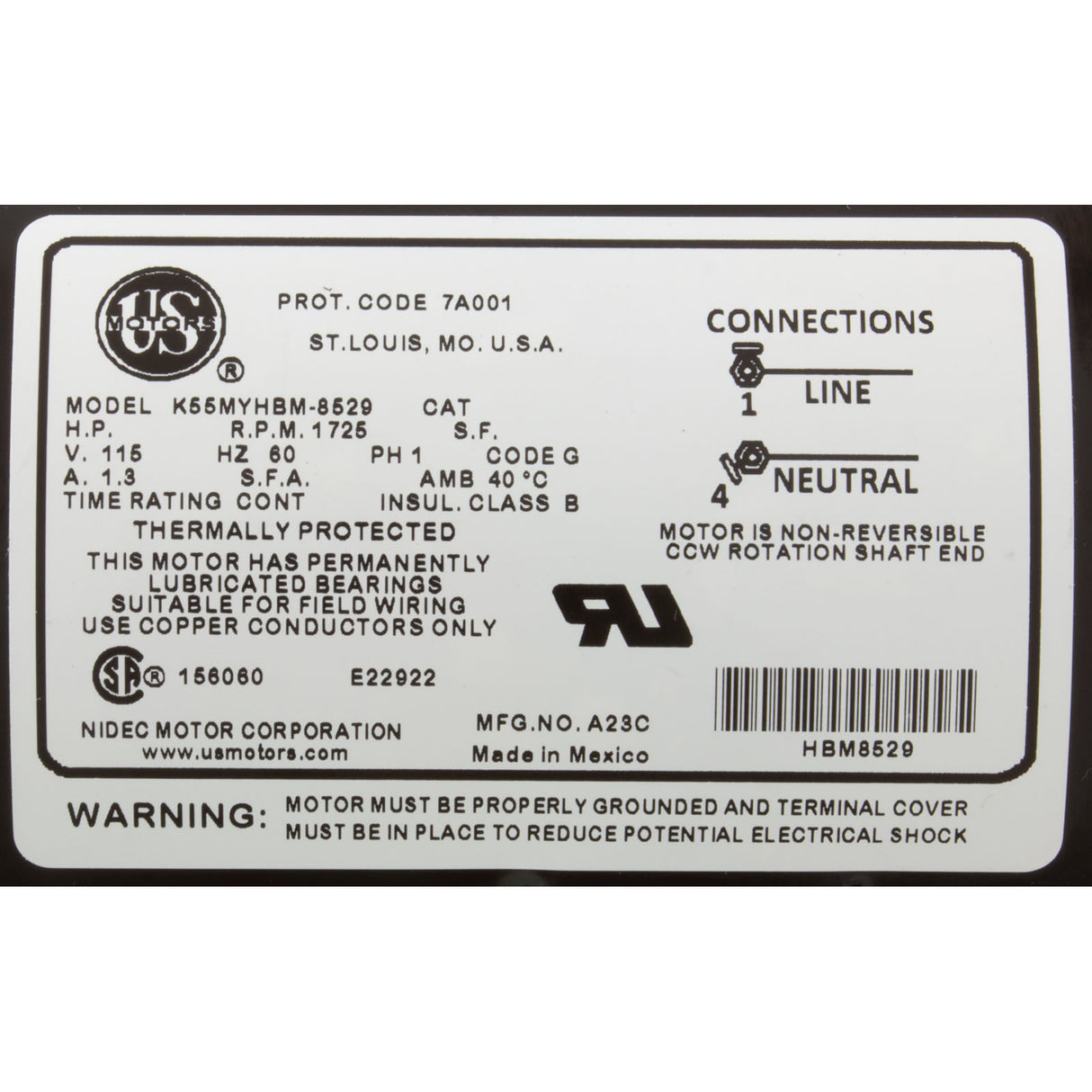 Pump, Circ, Waterway Uni-Might, 1/8hp, 115v, 1-Spd, 48Fr, 50/60Hz : 3410030-0X86