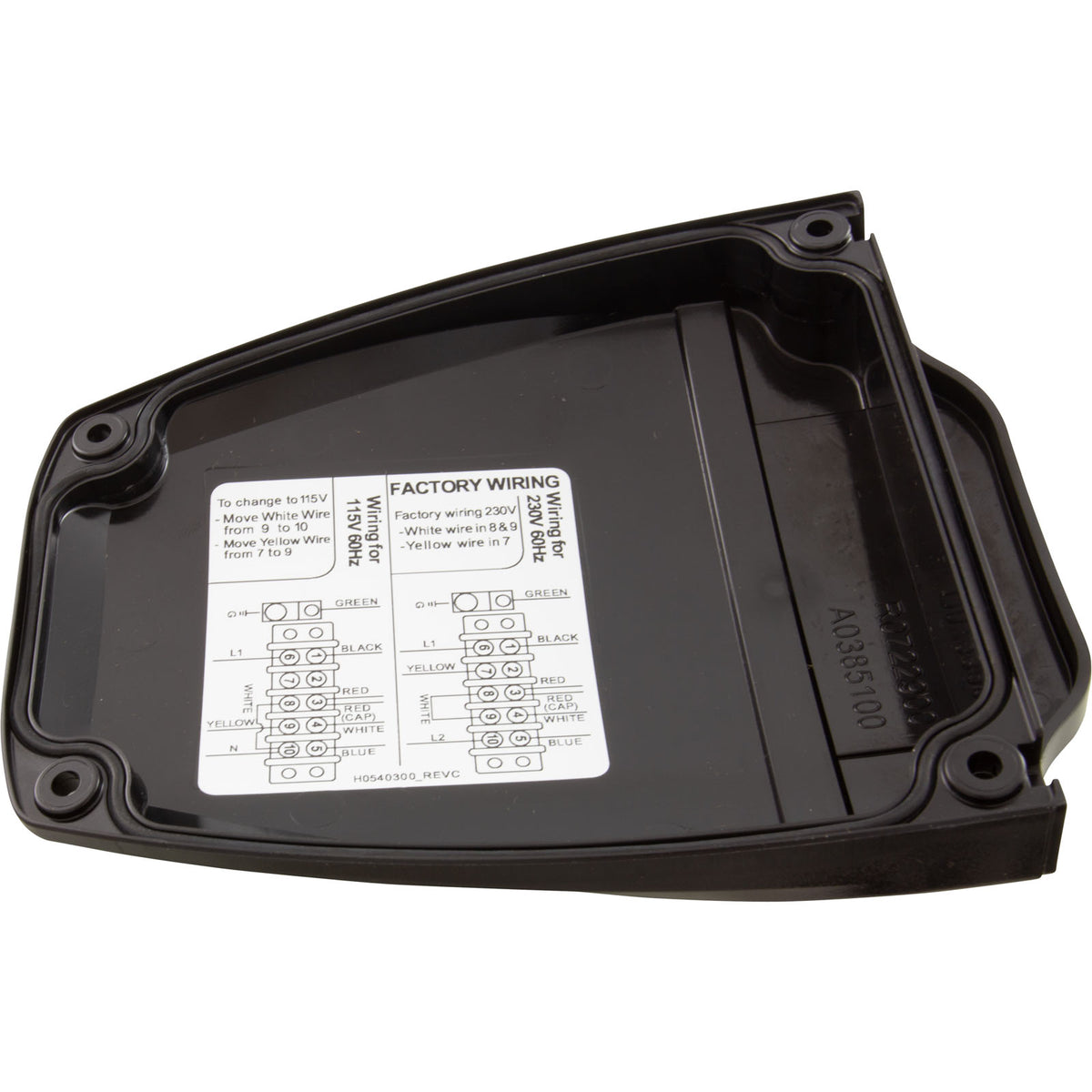 Capacitor Housing Cover, Zodiac Polaris PB4SQ Booster Pump : R0722900