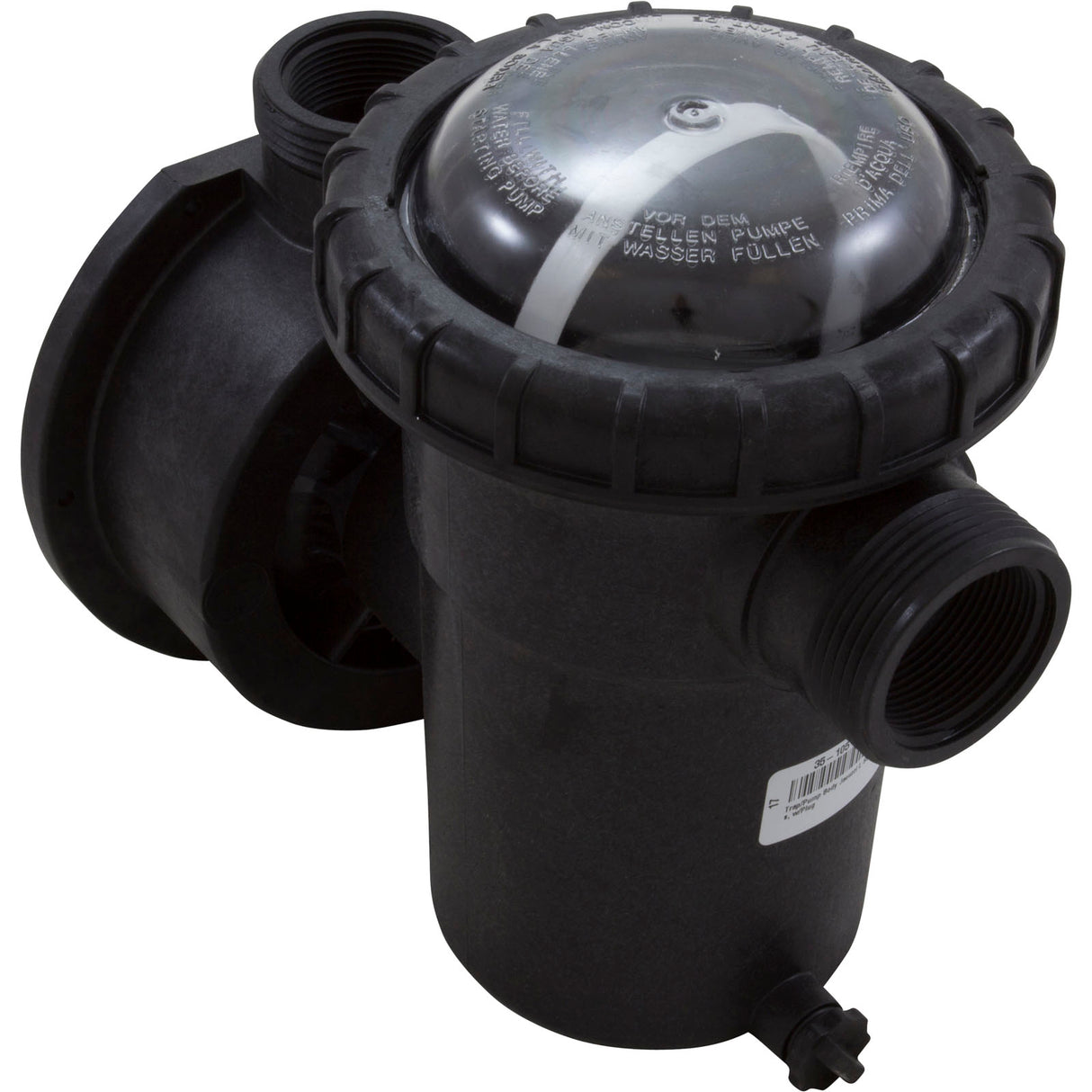 Trap/Pump Body Carvin L Series, w/Plug : 16030504R - Carvin - 16030504R - PartsForSpas.com