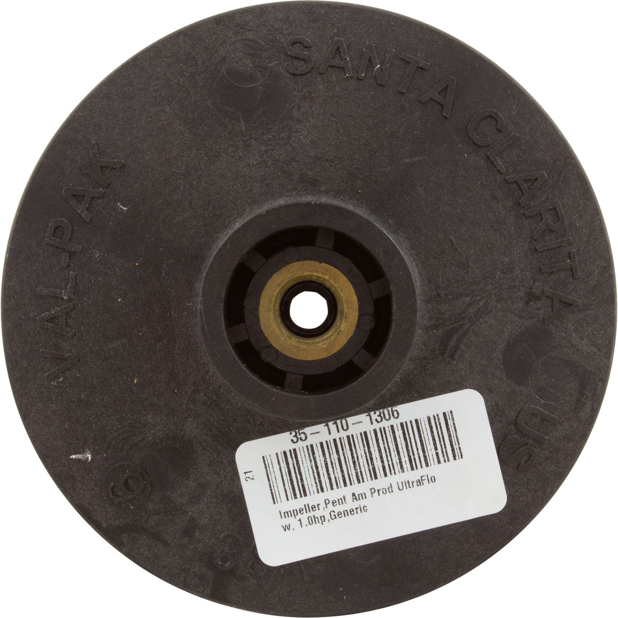 Impeller, Pent Am Prod UltraFlow, 1.0hp, Generic : V38-124 - Val-Pak - 811636022621 - PartsForSpas.com