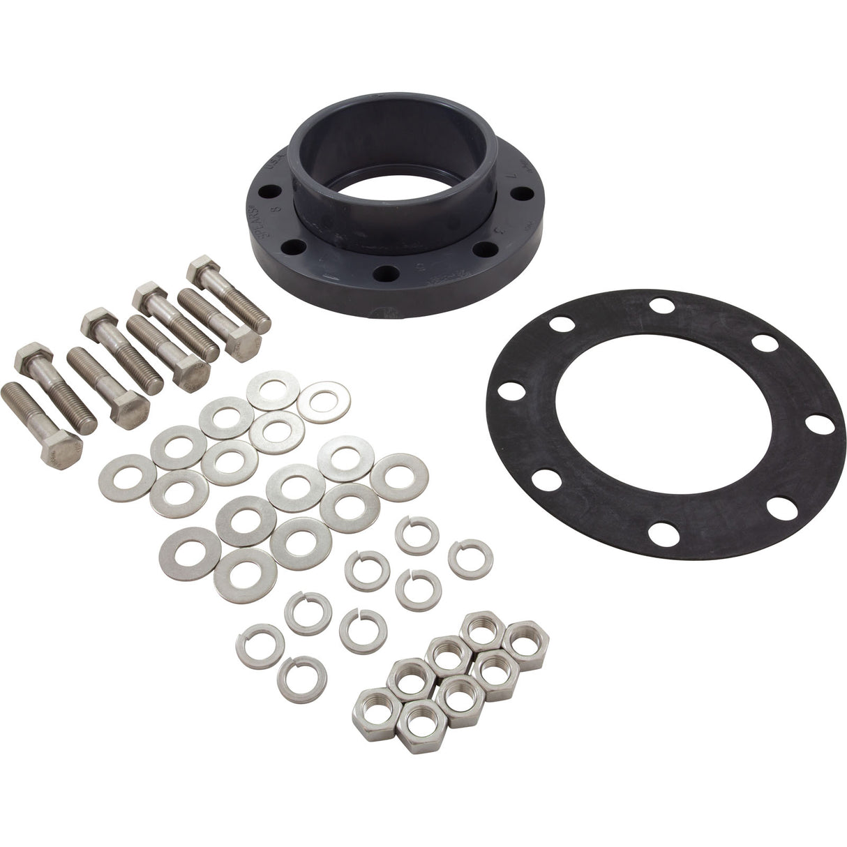 Flange Assy, Pentair EQ Series, Hair & Lint Strainer, 6" : 357263 - Pentair Pool Products - 788379703479 - PartsForSpas.com