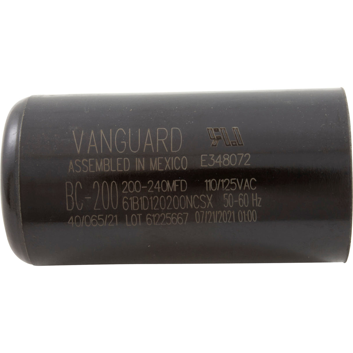 Start Capacitor, 200-240 MFD, 115v, 1-7/16" x 2-3/4" : BC-200