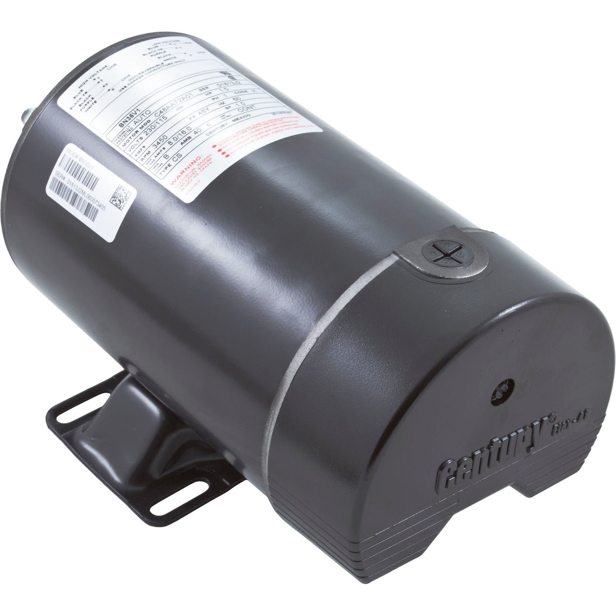 Motor, Century, 1.5 Horsepower, 115v/230v, 1 Speed, 48 Frame : BN35V1