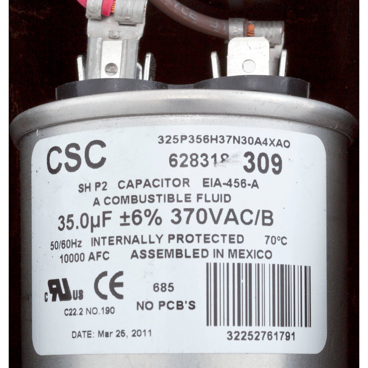 Motor, Century, 3.0 Horsepower, 230v, 1 Speed, 56 Y Frame : B237