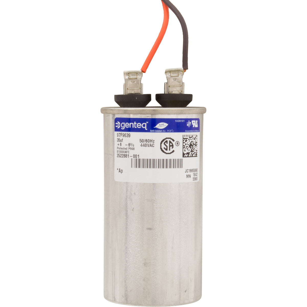 Motor, Century, 1.5hp, 230v, 2-Spd, 48Yfr, SQFL, Full : SQS1152R