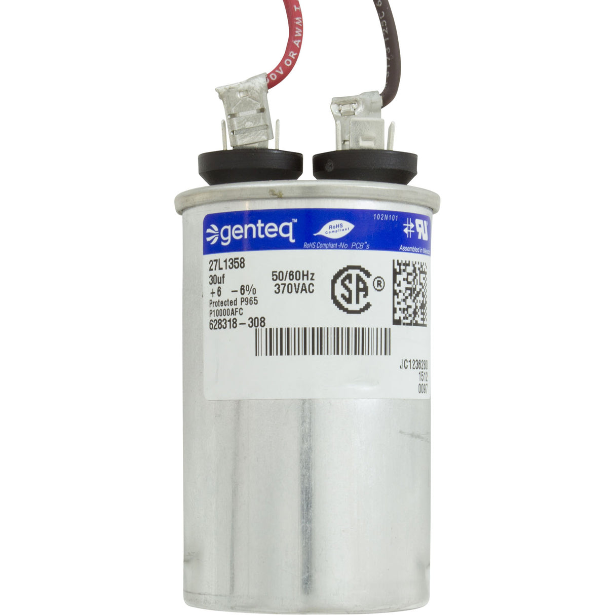 Motor, Century, 2.0hp, 230v, 1-Spd, 56Yfr, SQFL : B2748