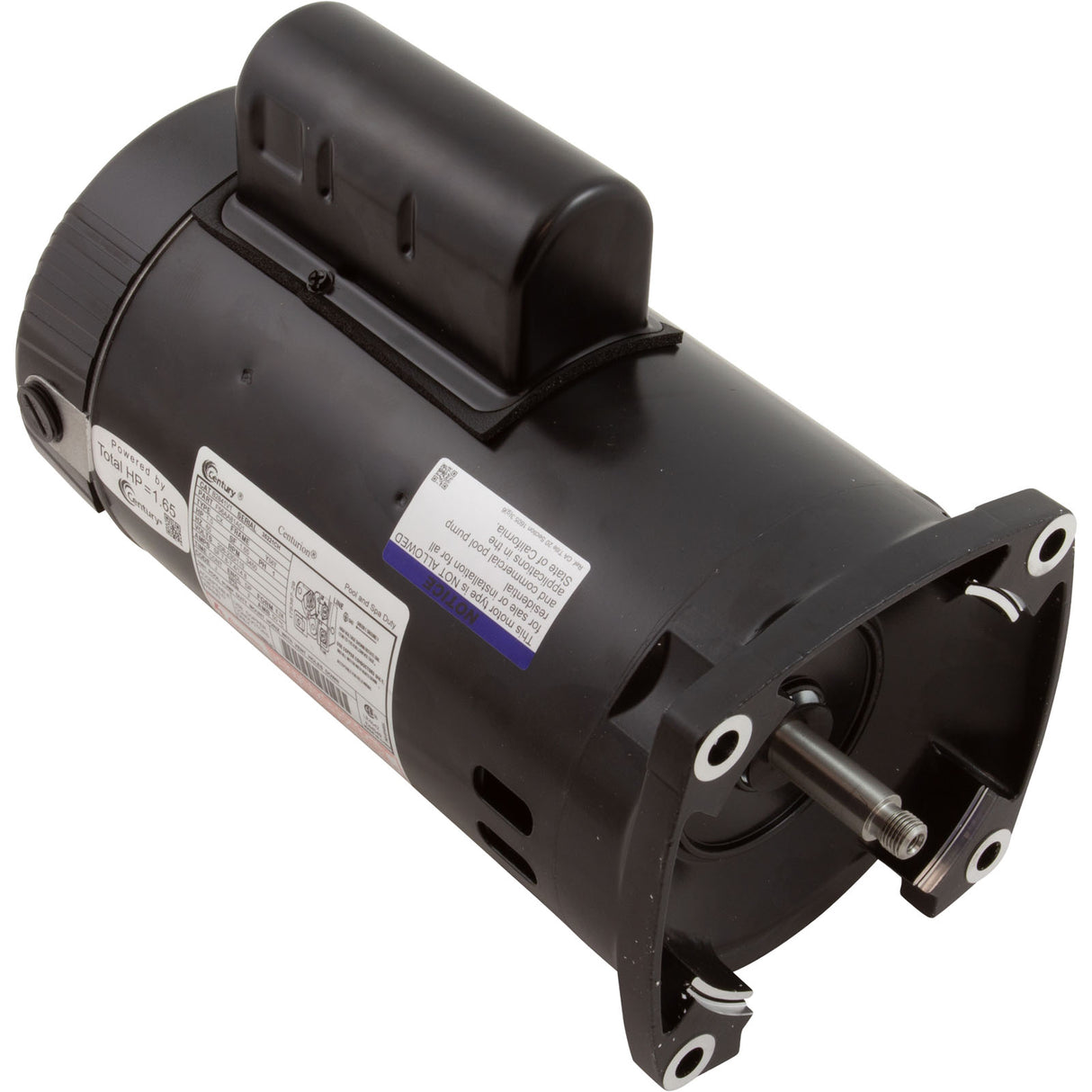 Motor, Century, 1.0hp, 115v/208-230v, 1-Spd, 56Yfr, SQFL : B2841V1