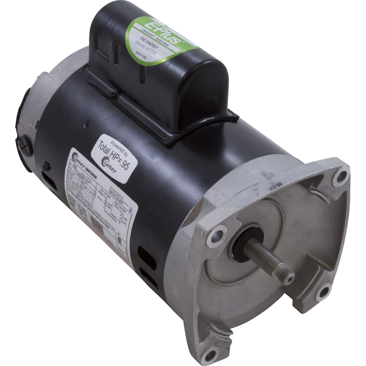 Motor, Century, 0.5hp, 115v/230v, 1-Spd, 56Yfr, SQFL, EE : B845