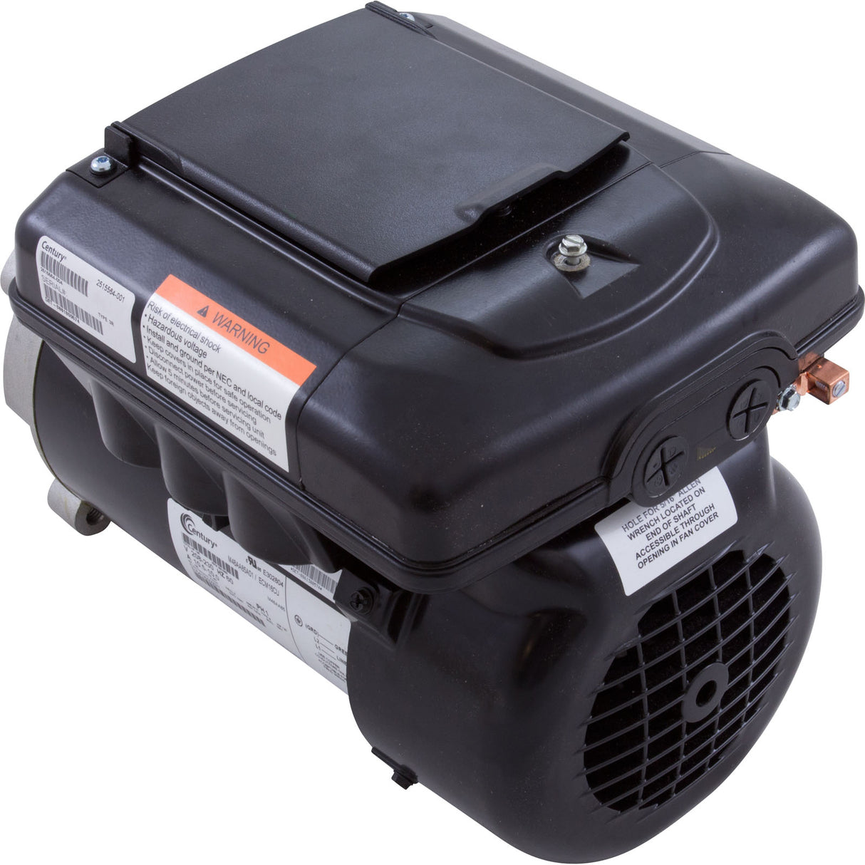 Motor, Century, 208v-230v, Var-Spd, 48fr, C-Face Thd, V-Grn : ECM16CU