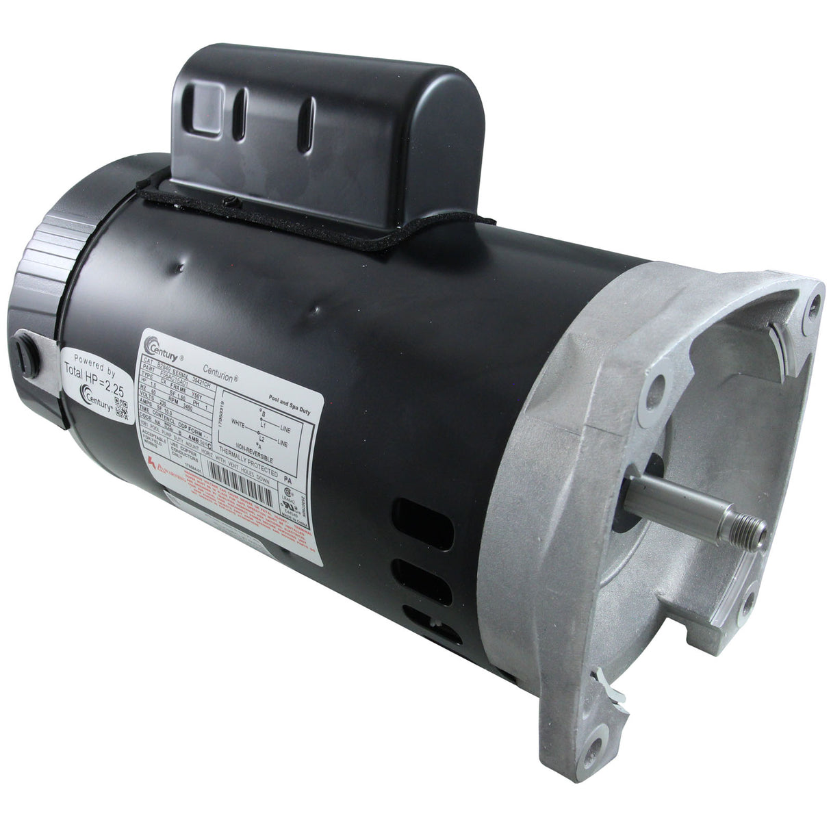 Motor, Century, 1.5hp, 1-Spd, 230v, SQFL, 56Y Frame : B2849