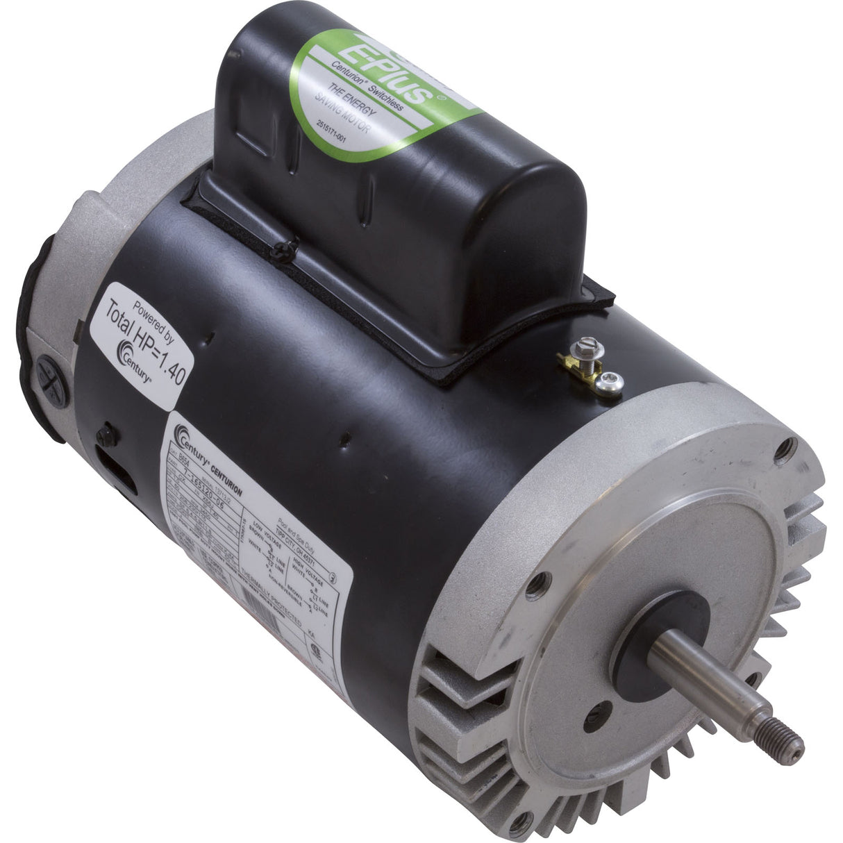 Motor, Century, 1.0hp, 115v/230v, 1-Spd, 56Jfr, C-Face Thd, EE : B654