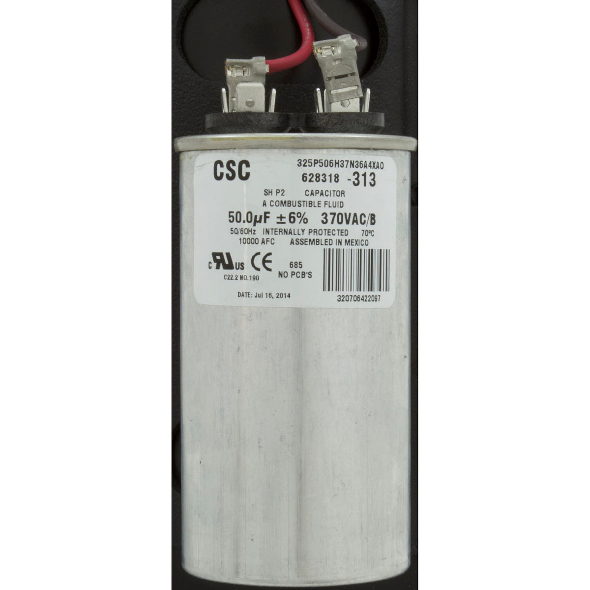 Motor, Century, 2.0hp, 208v-230v, 1-Spd, 56Jfr, C-Face Thd, EE : B809