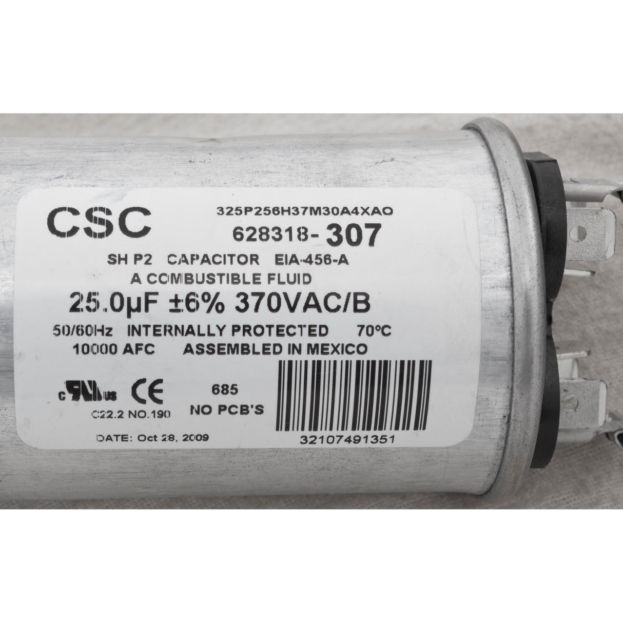 Motor, Century, 1.0hp, 115v/230v, 1-Spd, M56Cfr, C-Face Key : B122