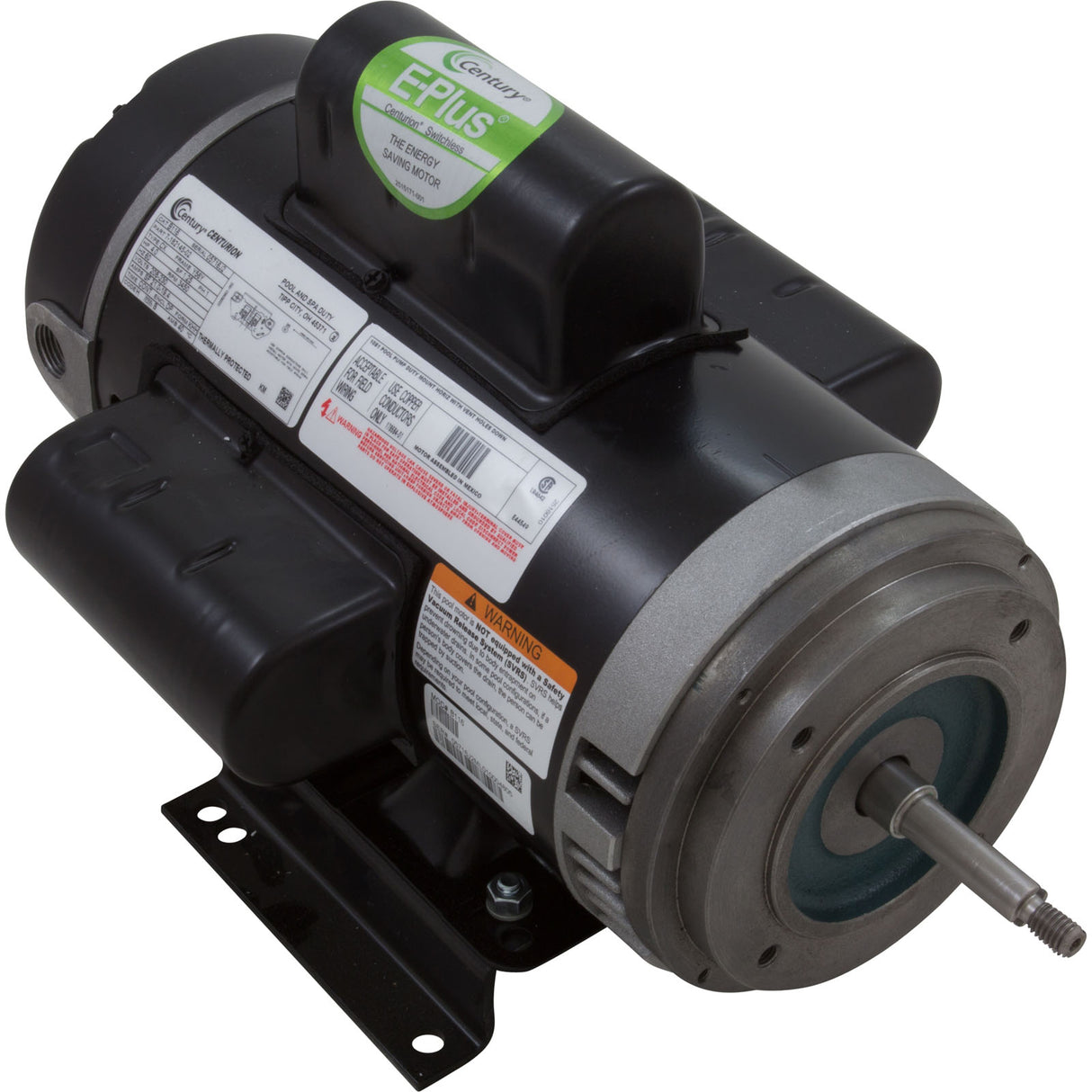 Motor, Century, 4.0hp, 208v-230v, 1-Spd, 56Yfr, C-Face, Thd : B116 - Century - 786674011800 - PartsForSpas.com