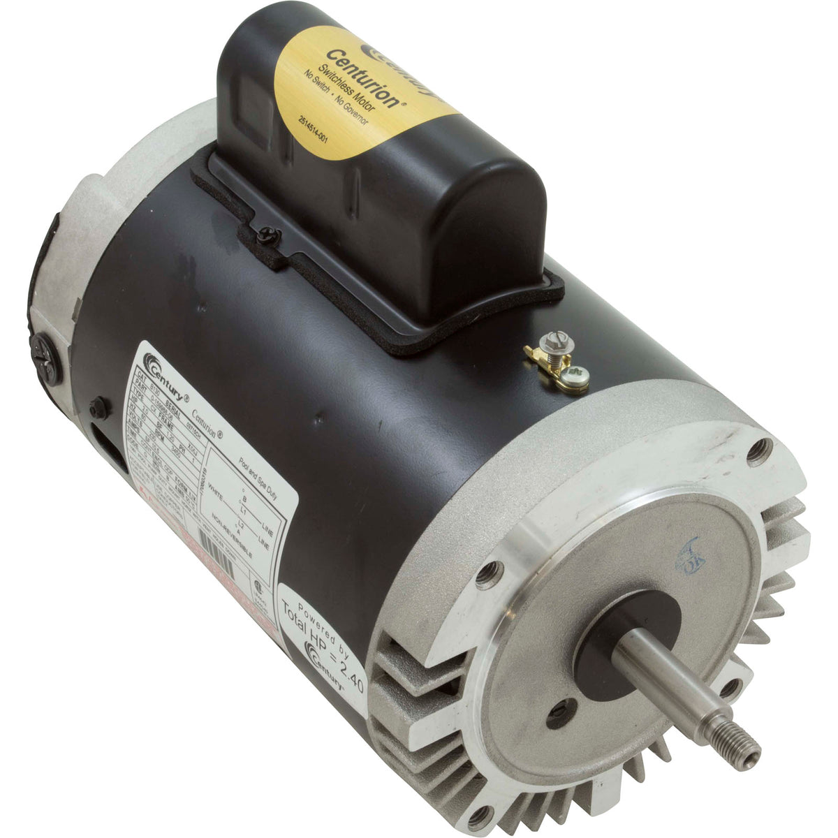 Motor, Century, 2.0hp, 230v, 1-Spd, 56Jfr, C-Face Thd : B130