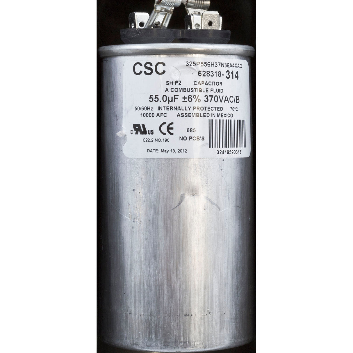 Motor, Century, 3.0hp, 208-230v, 1-Spd, 56Cfr, C-Face Key, EE : SK1302V1