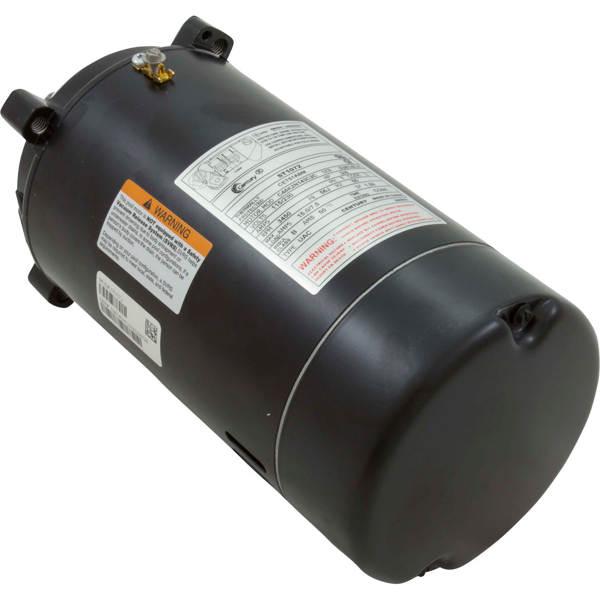 Motor, Century, 0.75hp, 115v/230v, 1-Spd, 56Jfr, C-Face Thd : ST1072