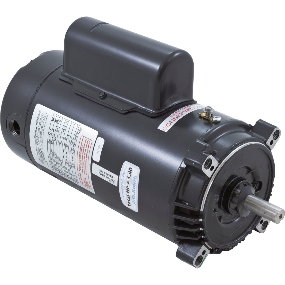 Motor, Century, 1.0hp, 115v/230v, 1-Spd, 56Cfr, C-Face Key : CK1102