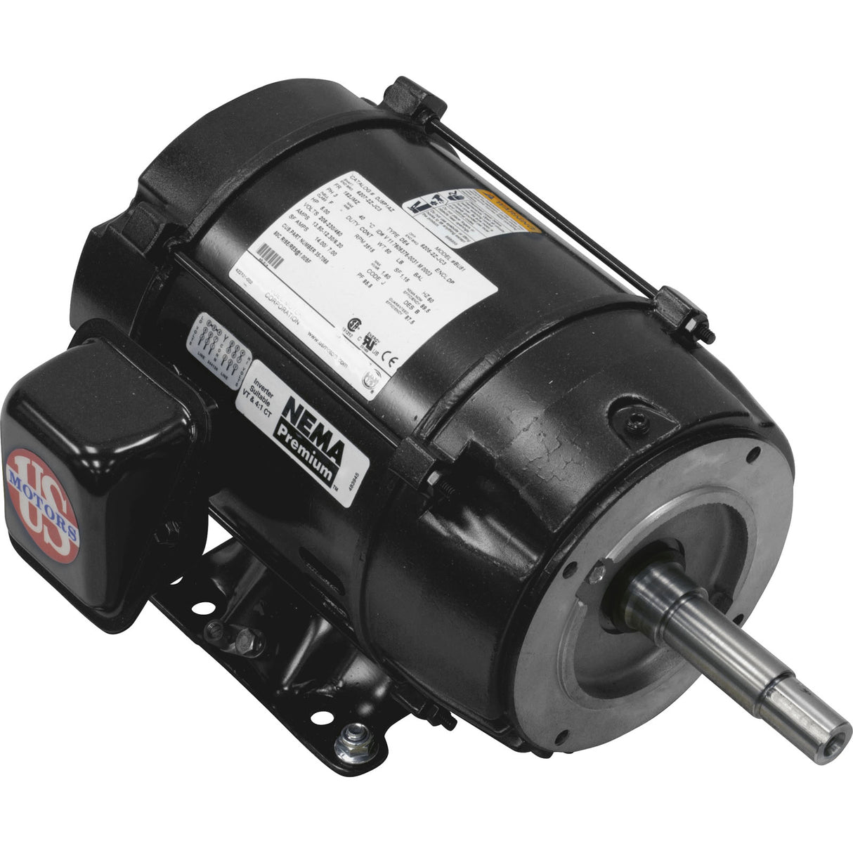 Motor, US Motor, 5 Horsepower, Three Phase, 208/230/460v : EEQK500 - Nidec Motor Corp/US Motors - EEQK500 - PartsForSpas.com