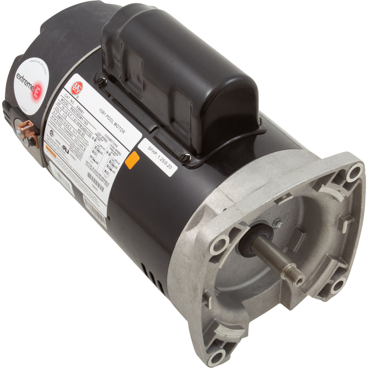 Motor, Nidec/US Motor, 0.75hp, 115v, 2-Spd, 56Yfr, SQFL, Full : EB981