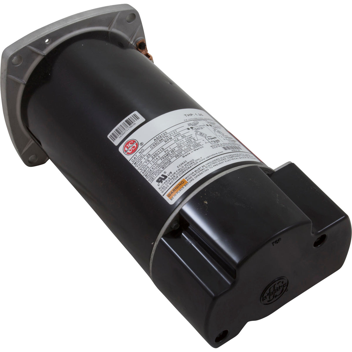 Motor, Nidec/US Motor, 1.0hp, 115/230v, 48Yfr, SQFL : ASQ165