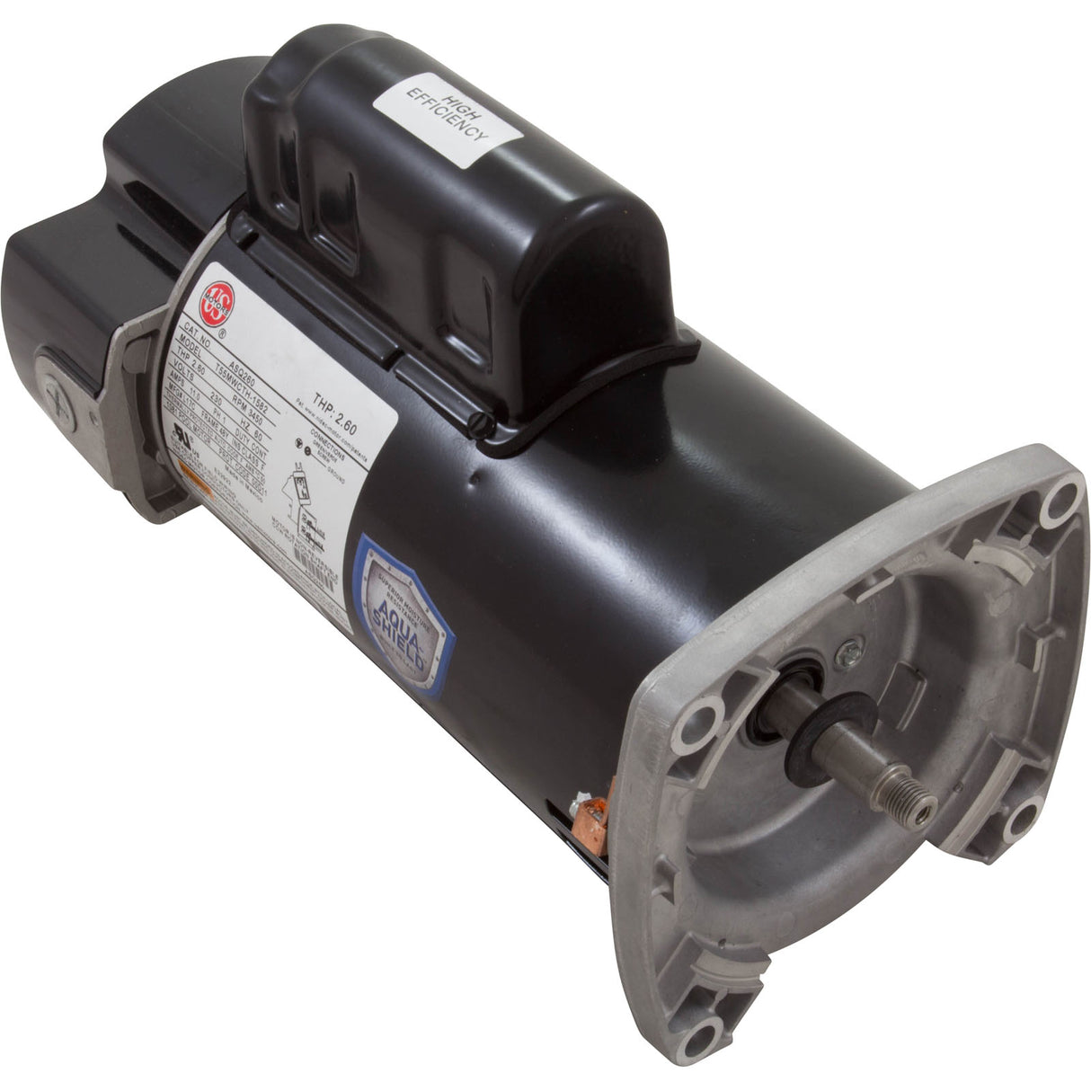Motor, Nidec/US Motor, 2.0hp, 230v, 1-Spd, 48Yfr, SQFL : ASQ260