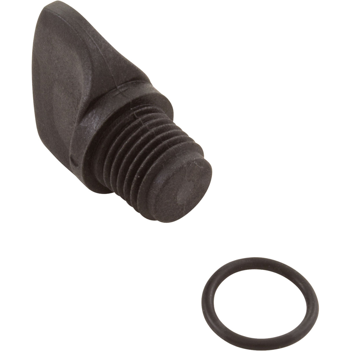 Drain Plug, Filters/Pumps, w/O-Ring, 1/4", Blk, Generic : 25357-054-000 - Custom Molded Products - 849640004371 - PartsForSpas.com