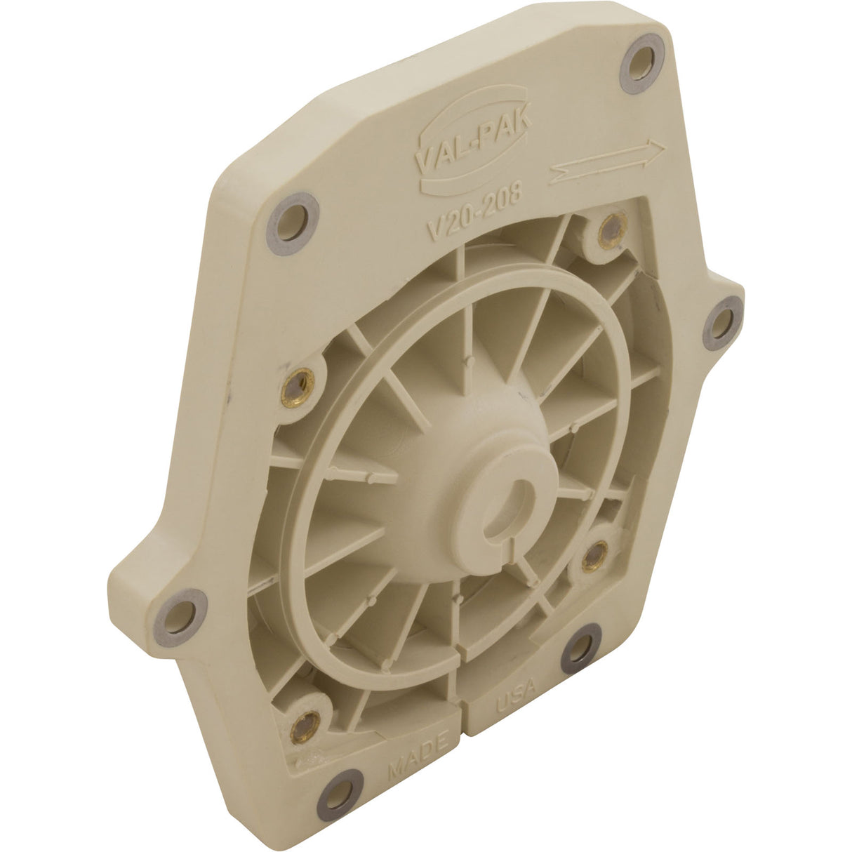 Seal Plate, Purex IntelliFlo VS, 6/94 - Present, Almond, Gen : V20-208 - Val-Pak Products - 811636020023 - PartsForSpas.com
