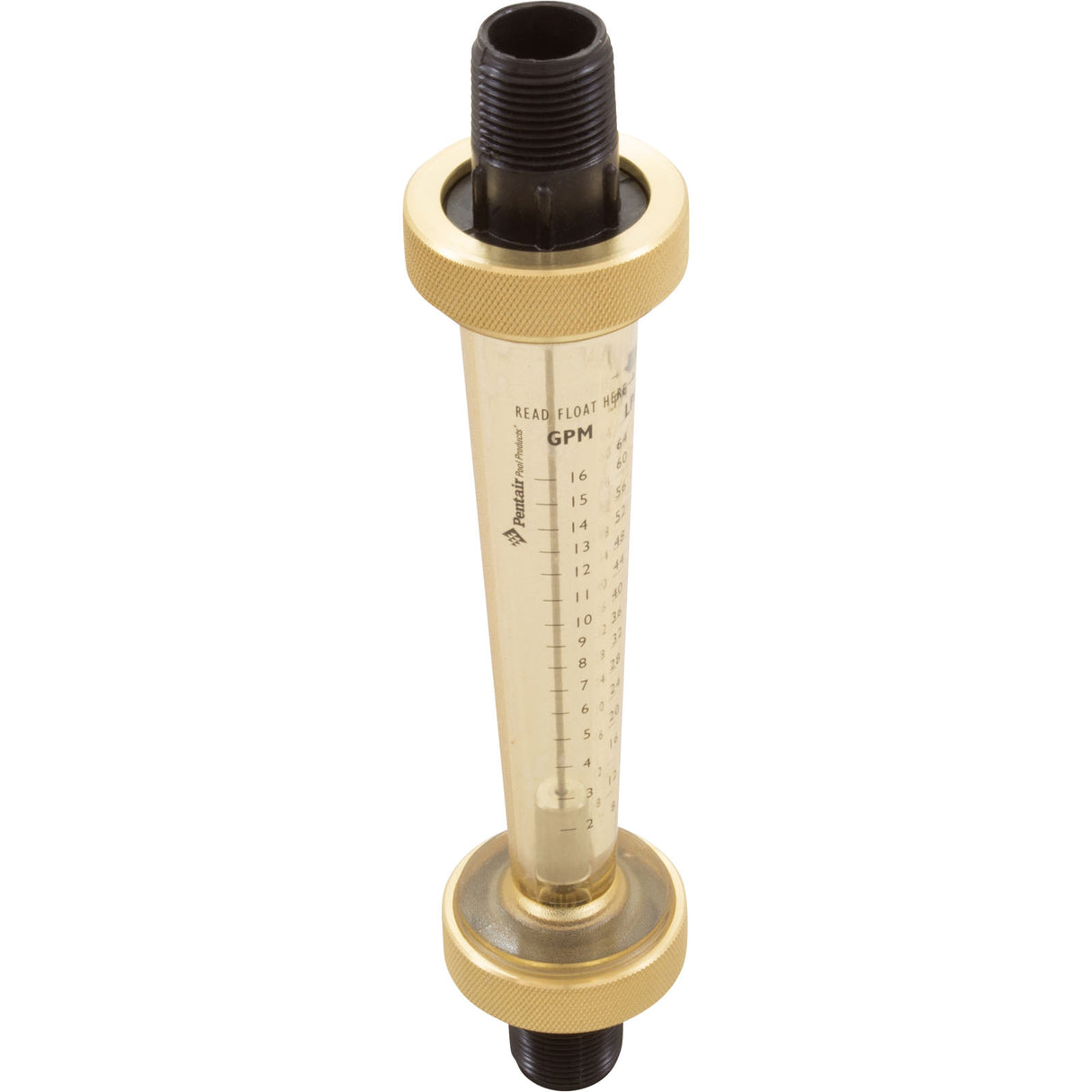 Flow Meter, Pentair, 2-16 gpm, 3/4" Nylon Thd End, Small Body : LDF359N - Pentair - 788379505882 - PartsForSpas.com