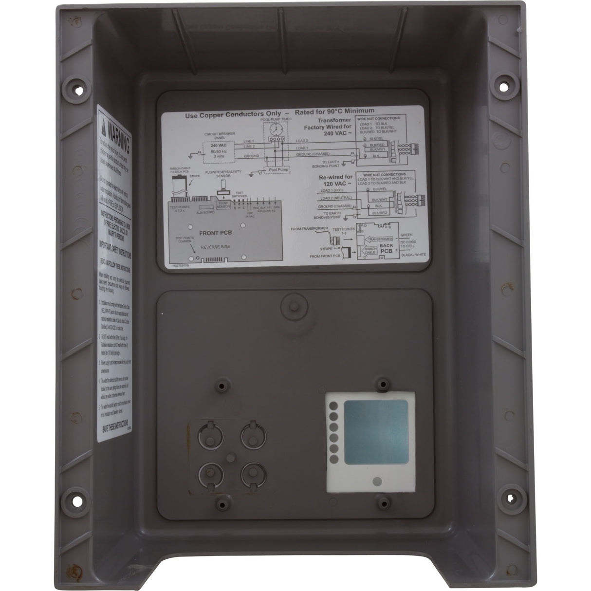 Control Box Cover, Zodiac AquaPure APURE700 : R0403100 - Zodiac - 052337020794 - PartsForSpas.com