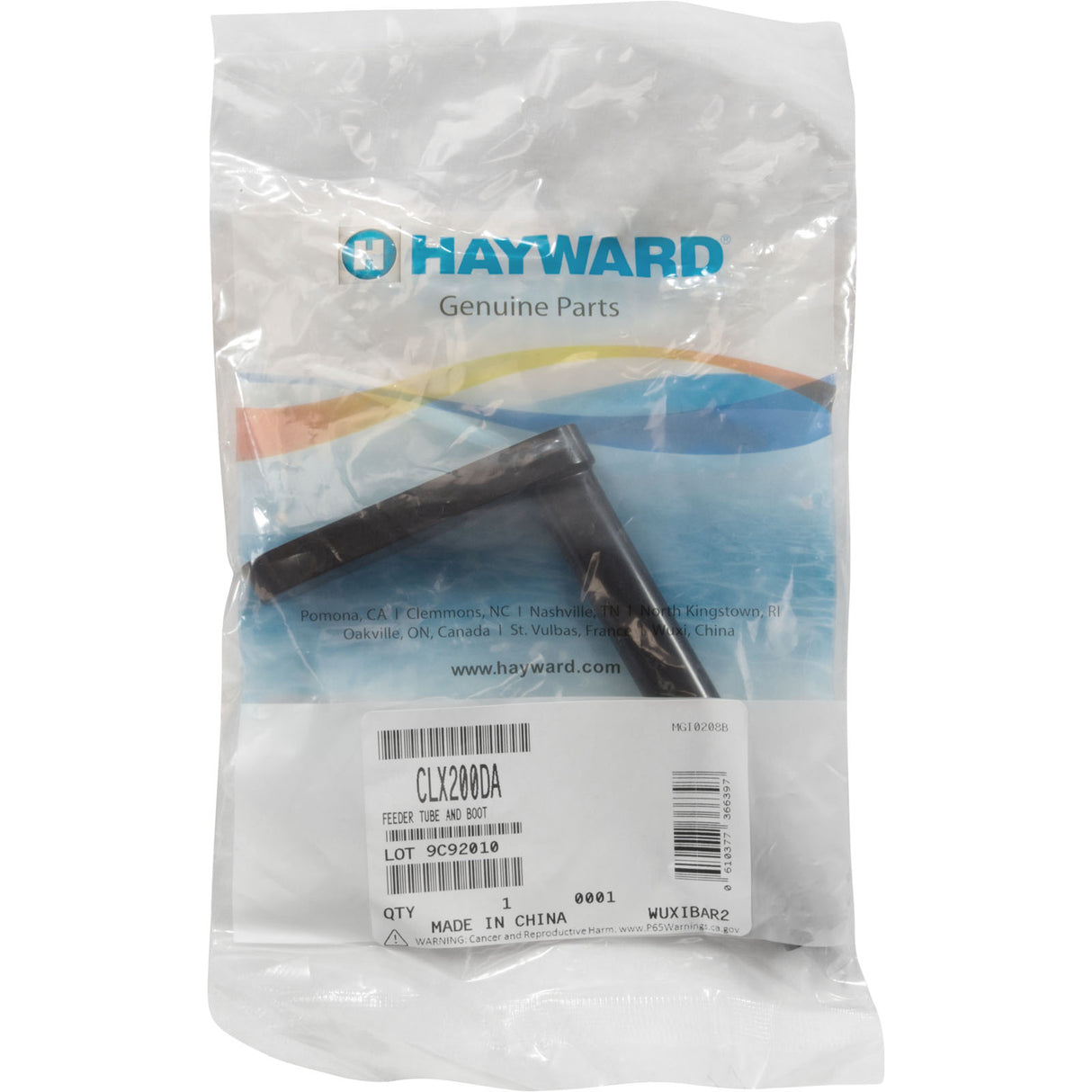 Feeder Tube, Hayward Chlorinator CL200/CL220 : CLX200DA - Hayward - 0610377366397 - PartsForSpas.com