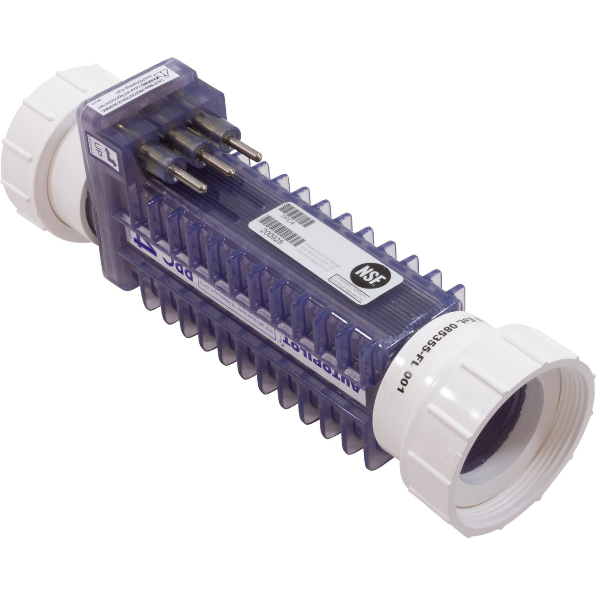 Replacement Salt Cell, AutoPilot, PPC4, w/Female Unions : PPC4 - AquaCal AutoPilot, Inc. - 690449014555 - PartsForSpas.com