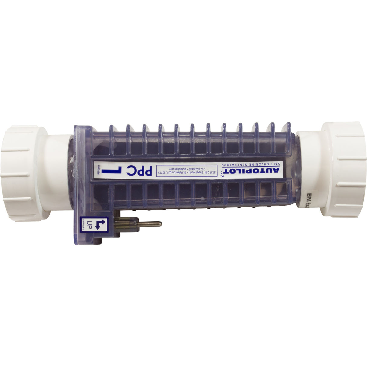 Replacement Salt Cell, Auto Pilot, PPC1, w/Female Unions : PPC1 - AquaCal AutoPilot, Inc. - 690449014524 - PartsForSpas.com