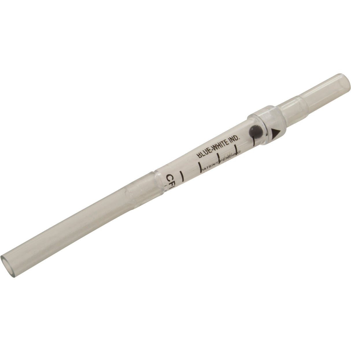 Flow Indicator, Blue-White, Glass, w/tubing 3/8" x 6-3/4' : 70000-700