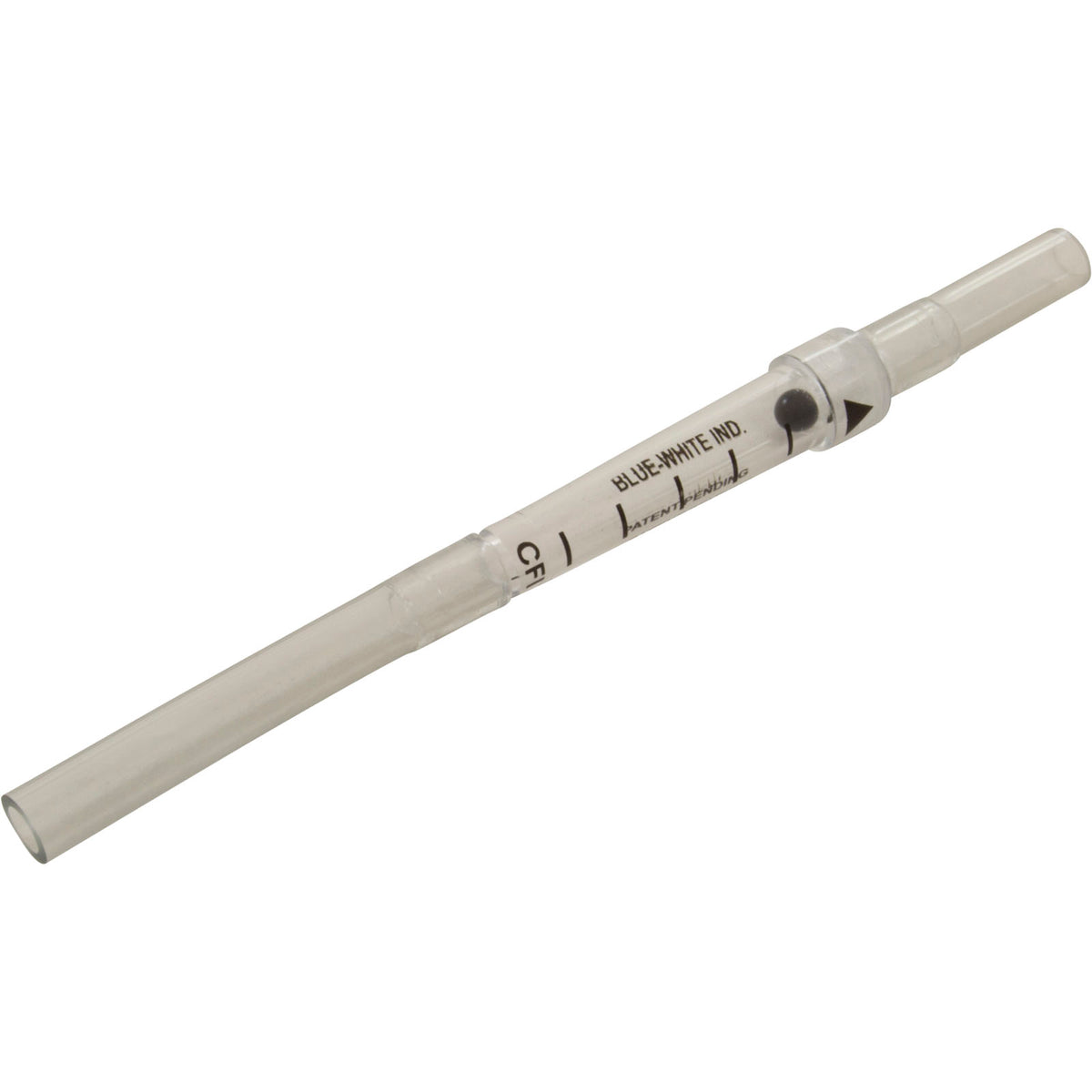 Flow Indicator, Blue-White, Glass, w/tubing 3/8" x 6-3/4' : 70000-700