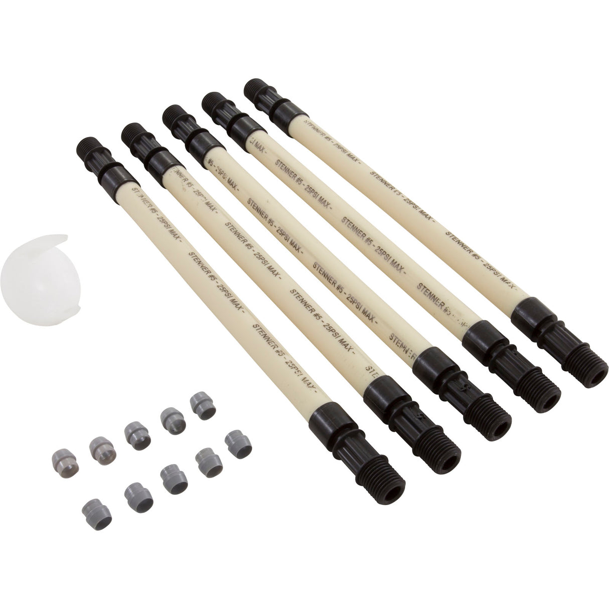 Pump Tube Assembly Number 5, Qty 5, Stenner Classic/M128, 1/4" : MCCP205 - Stenner Pumps - 840034722741 - PartsForSpas.com