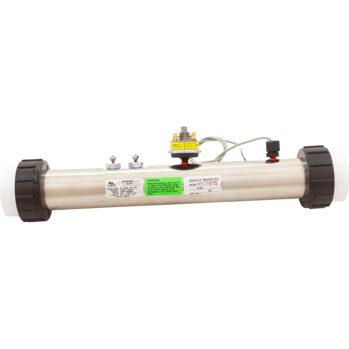 Heater, FloThru, BWG Value/LE, 2" x 15", 4.0kW, w/PS, Generic : 26-0809-5S-KSP