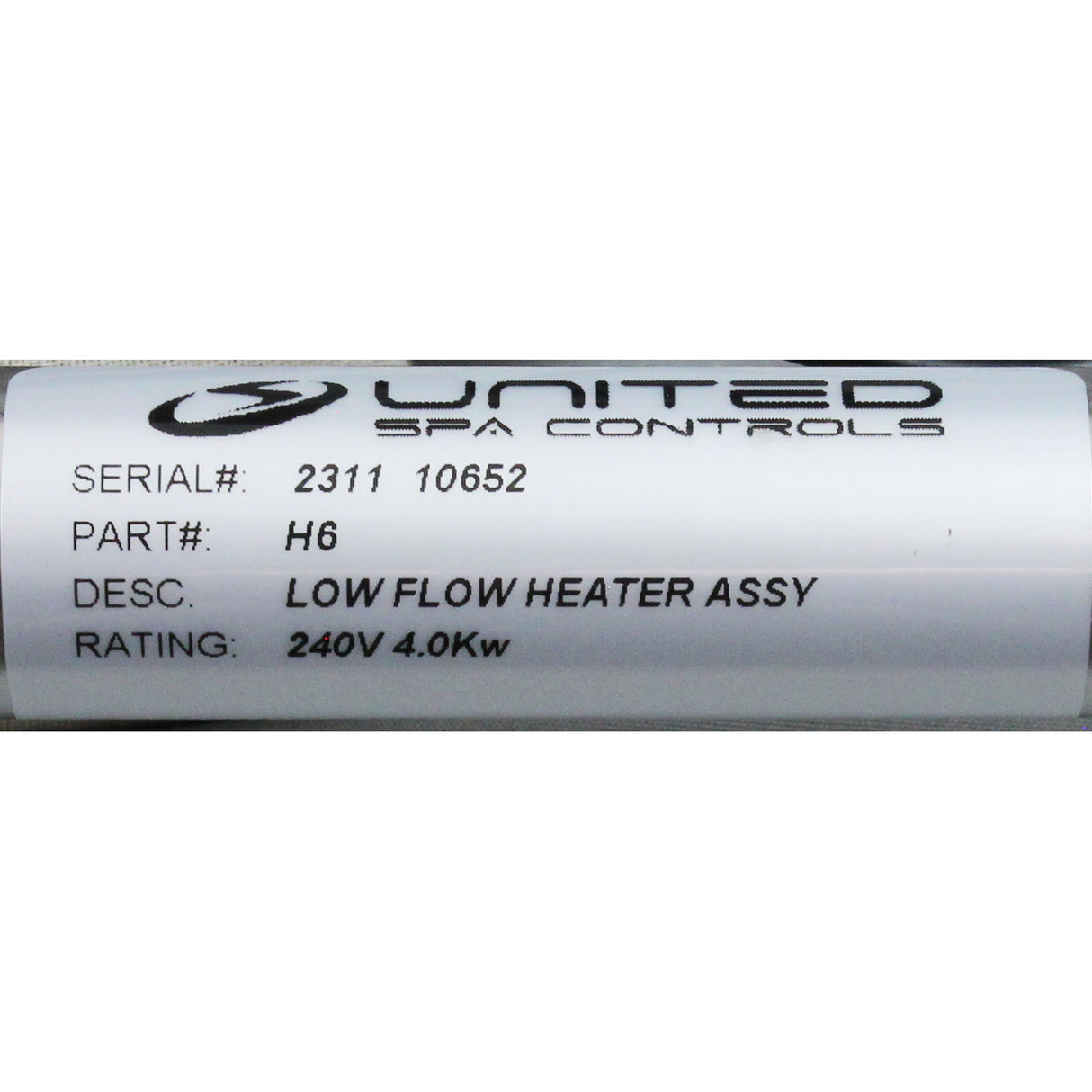 Heater Assy, Low Flow, United Spa Controls C5-L, 4kW : LFH