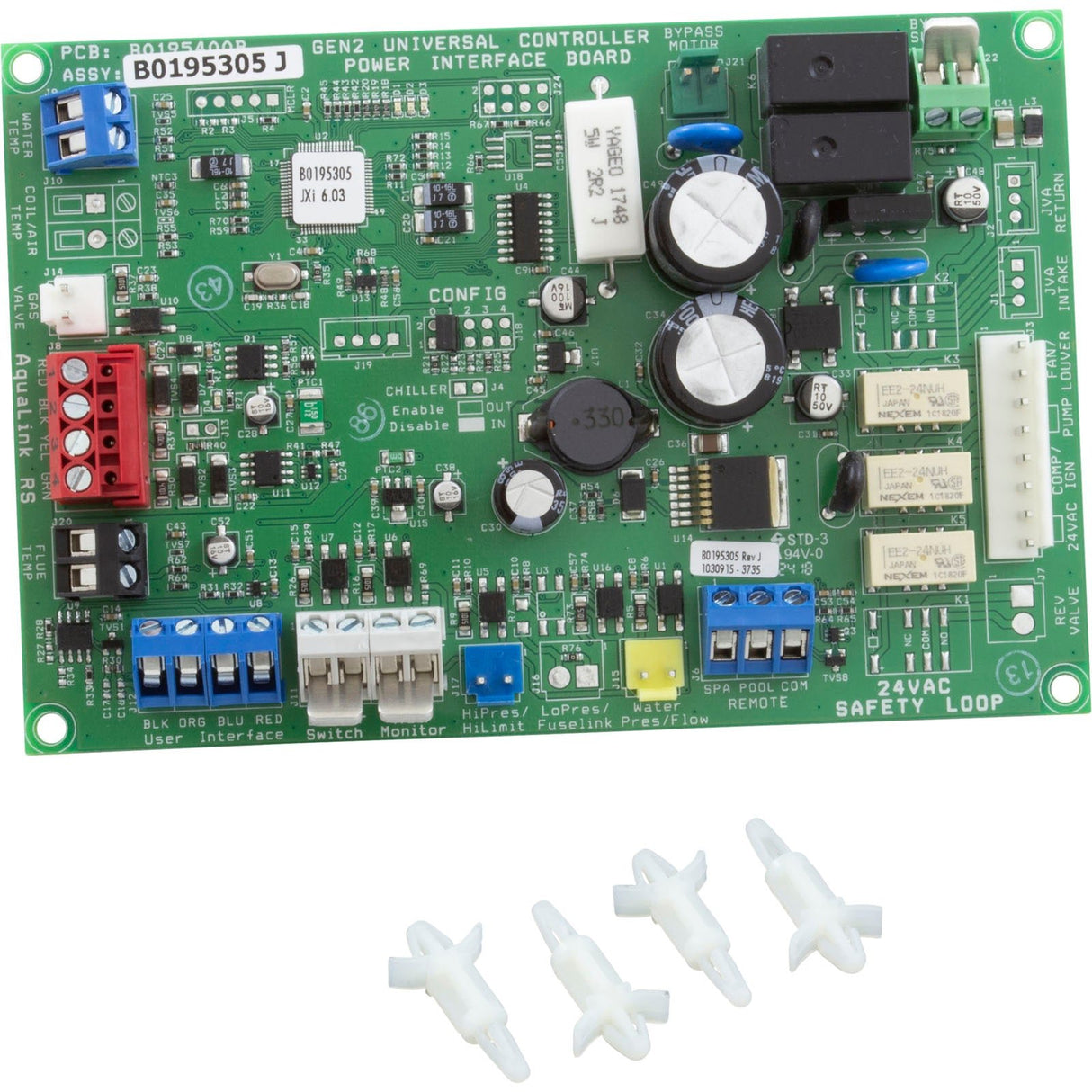 Power Interface Board (PIB) , Zodiac/Jandy Jxi, Generation 2 : R0719500 - Zodiac/Jandy - 052337072465 - PartsForSpas.com