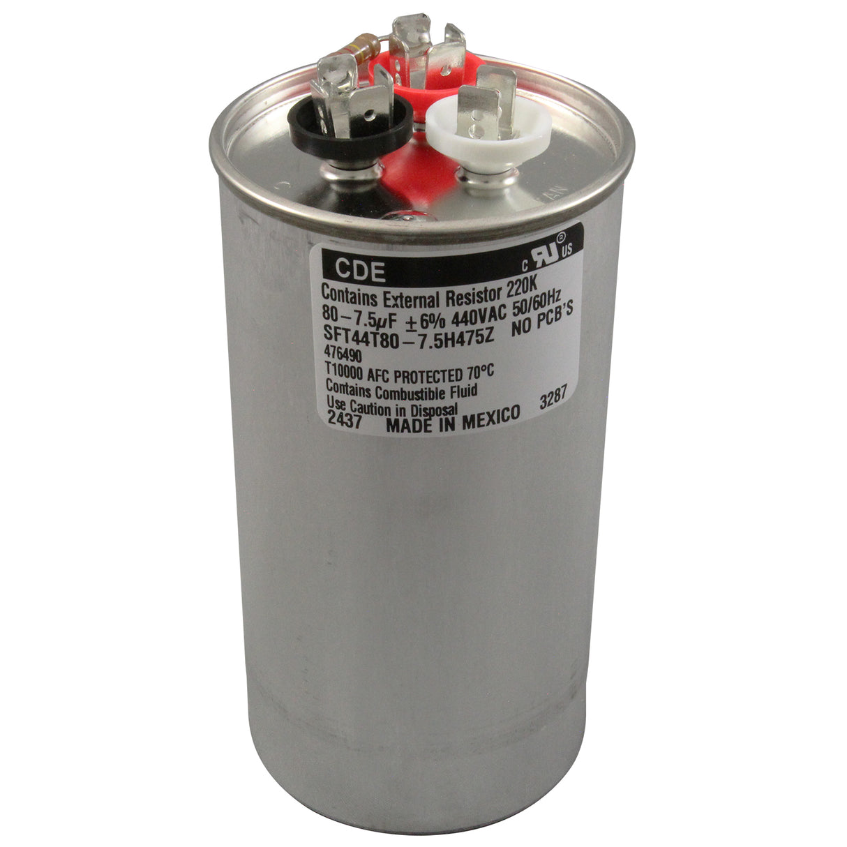 Capacitor, Pentair UltraTemp, 80/7.5 Mfd 440V : 473731Z - Pentair - 788379888282 - PartsForSpas.com