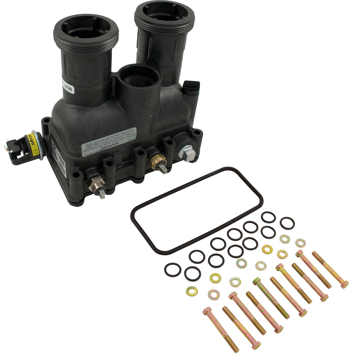 Manifold Kit, Pentair MasterTemp 175/200/Max-E-Therm 200 : 77707-0014 - StaRite/Pentair - 022315302815 - PartsForSpas.com