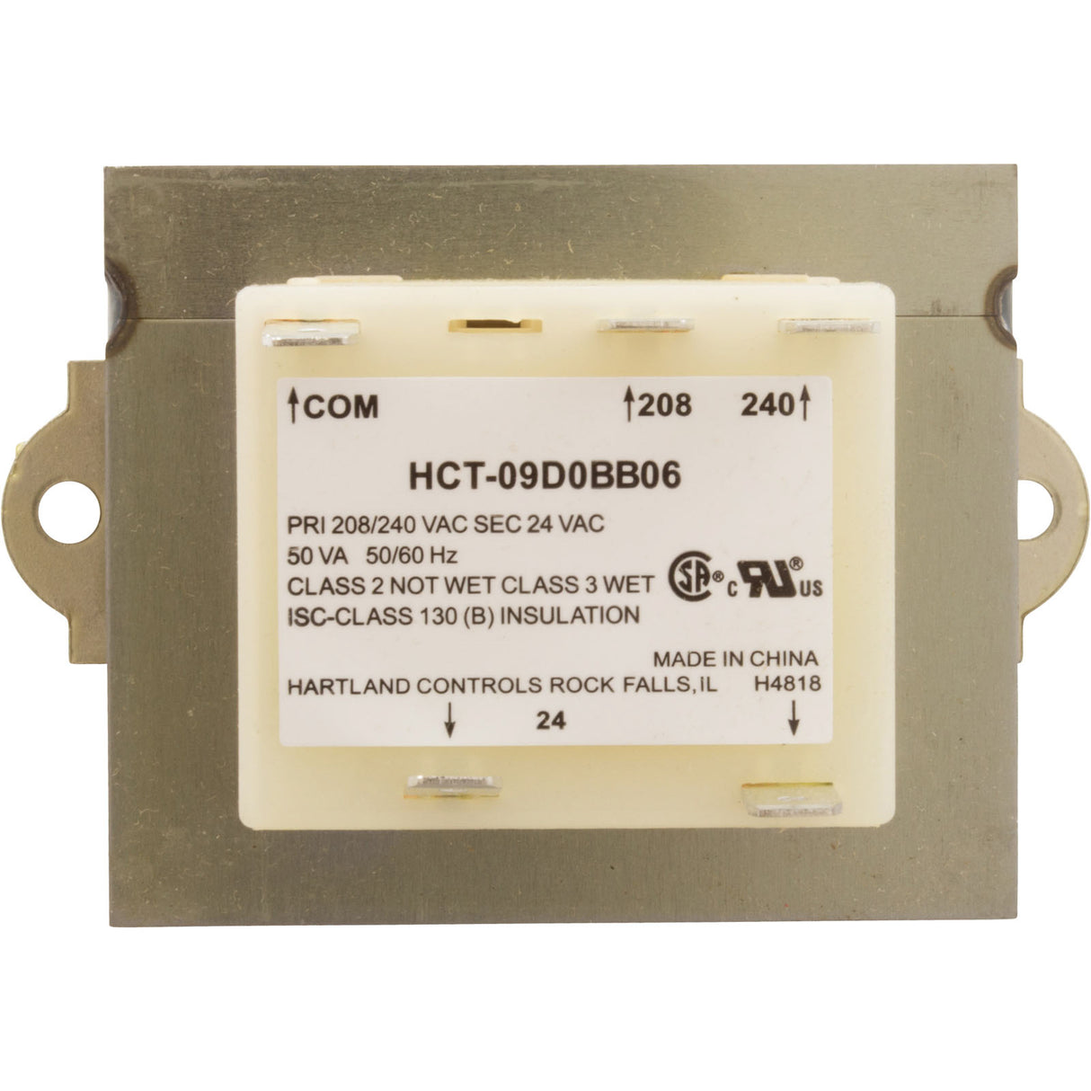 Transformer, Pentair Heat Pumps, 208/240v, 24vac, 50va : 473155Z - Pentair - 788379913861 - PartsForSpas.com