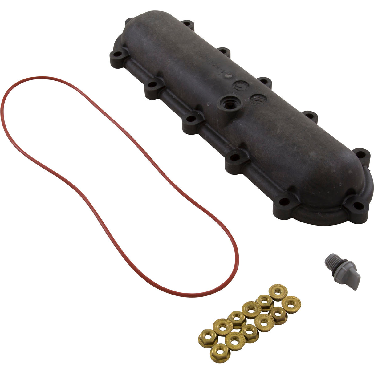 Return Header, Raypak 206A - 407A, w/ Flange Nut Kit : 015095F - Raypak - 840891035381 - PartsForSpas.com